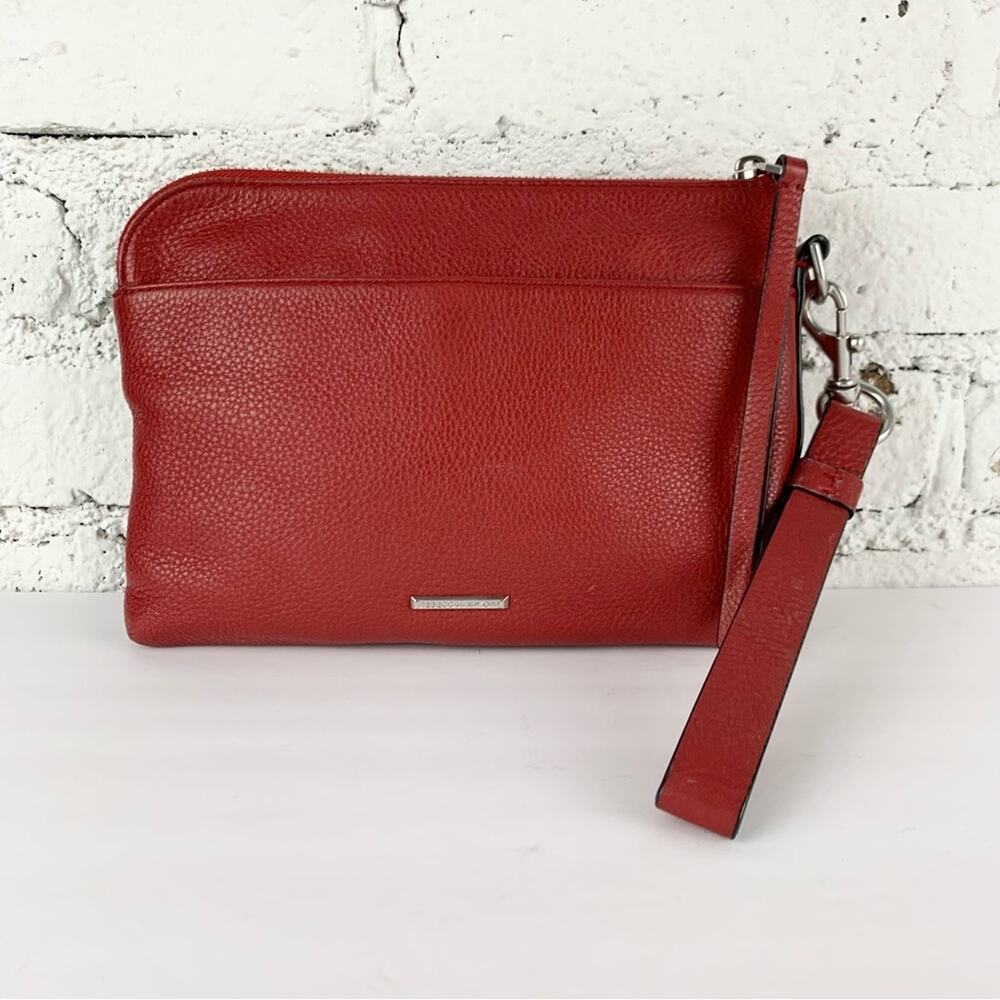 Rebecca Minkoff Bree Red Leather Wristlet Wallet Clutch